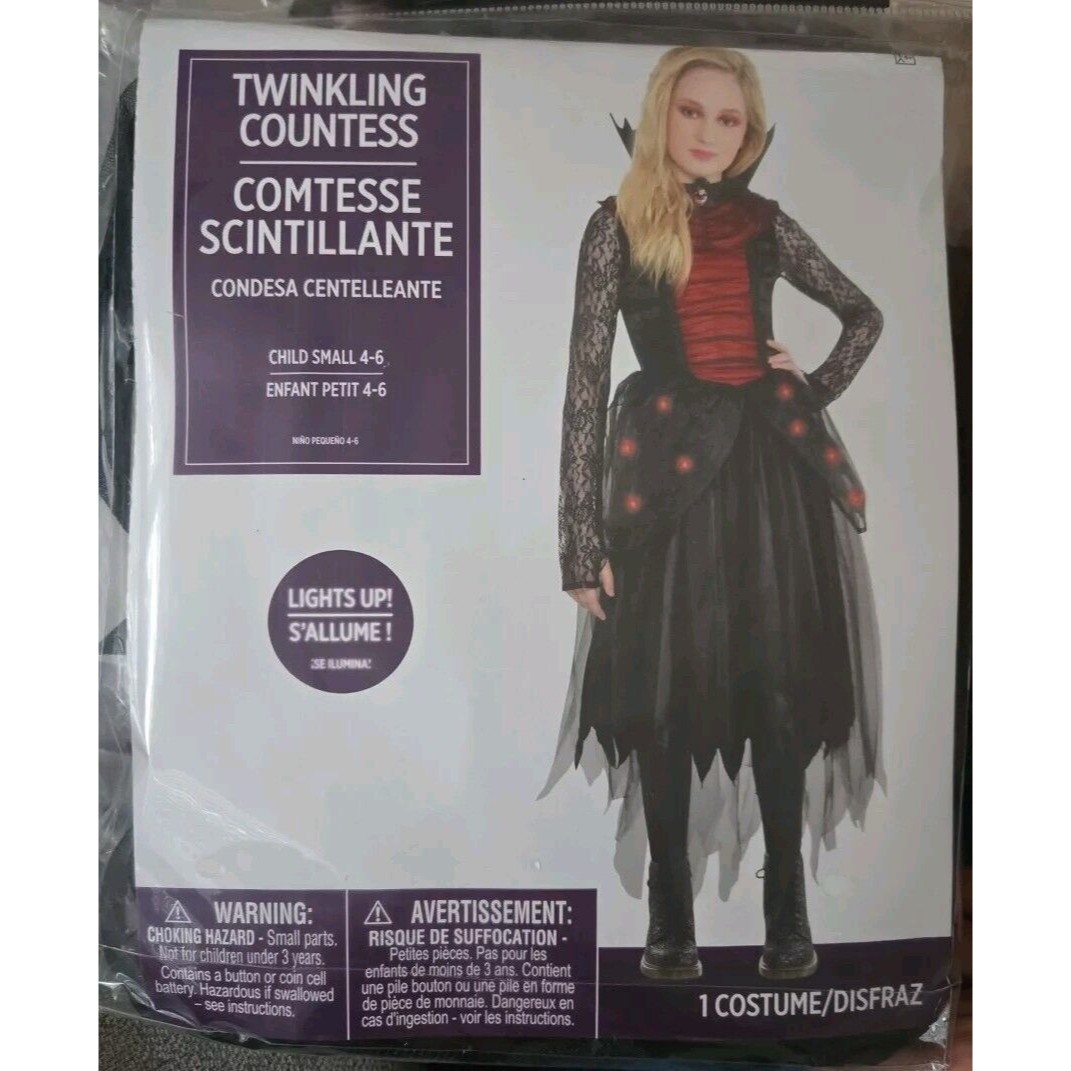 Twinkling Countess Girls Halloween Costume Halloween Fancy Dress New Size S 4-6